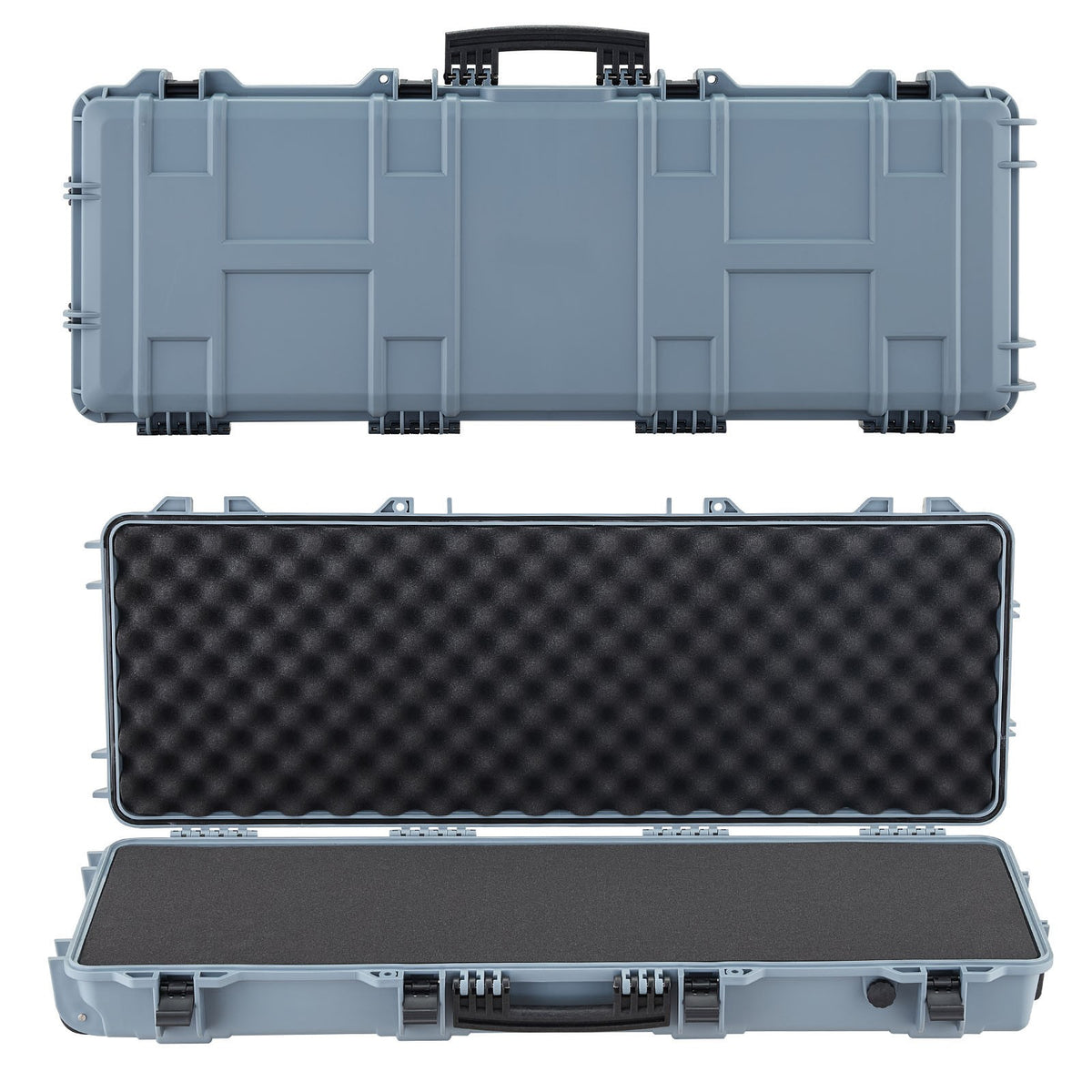 42-Inch Waterproof Hard Rifle Case - Dustproof Gun Storage with Lockable Handles