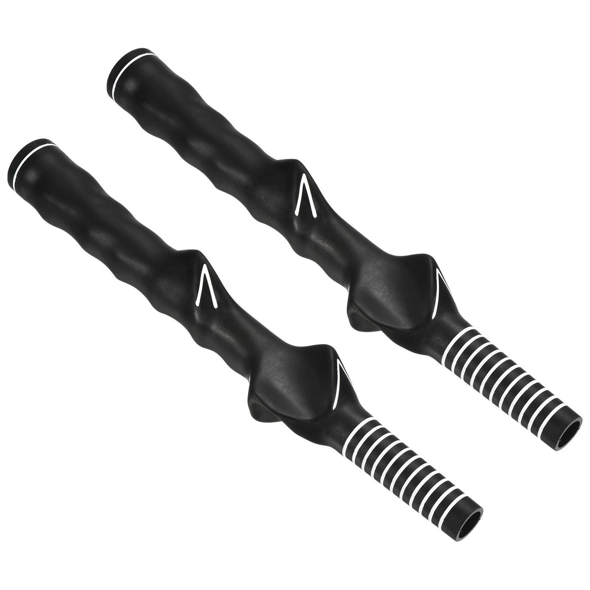 Left Hand Golf Swing Training Grip Set - Practice Aid for Beginners Black