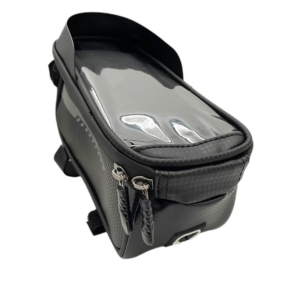 Waterproof Bicycle Phone Bag with Large Capacity and Double Zippers