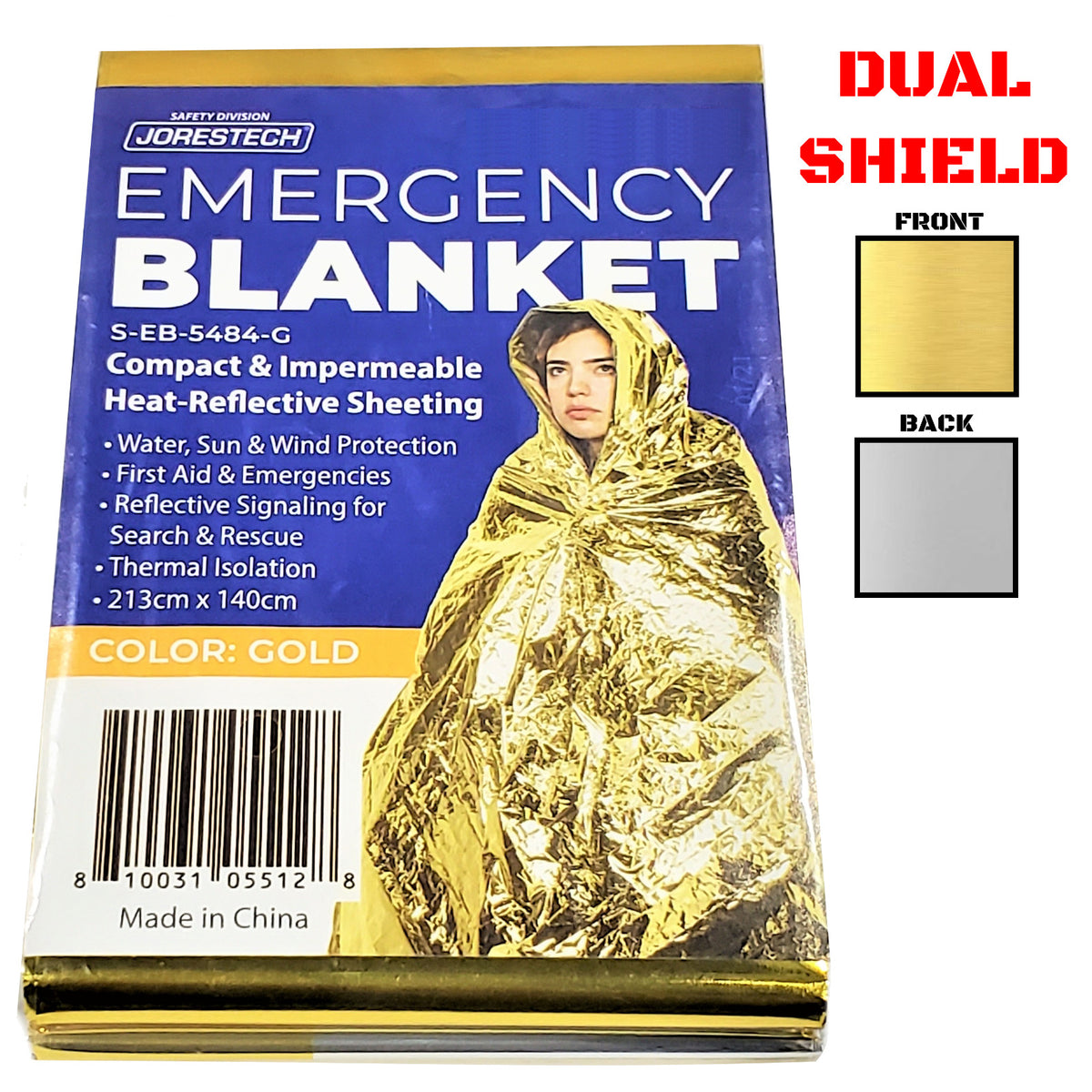 Emergency Space Mylar Blanket 54x84 Inch Portable Survival Thermal Cover