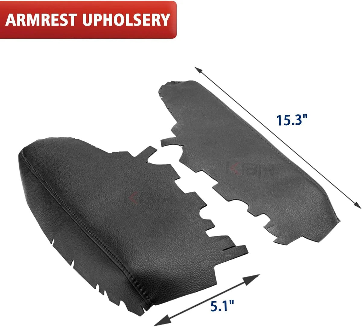 Car Rear Door Armrest Cover Replacement for Toyota Avalon 2013-2018 - Set of 2, Black, PU Leather
