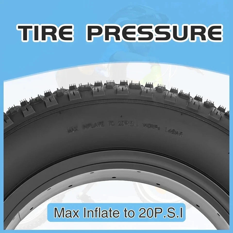 16 Inch Fat Bike Tire 4.0 Heavy Duty Off-Road Tire for E-Bike - High Traction