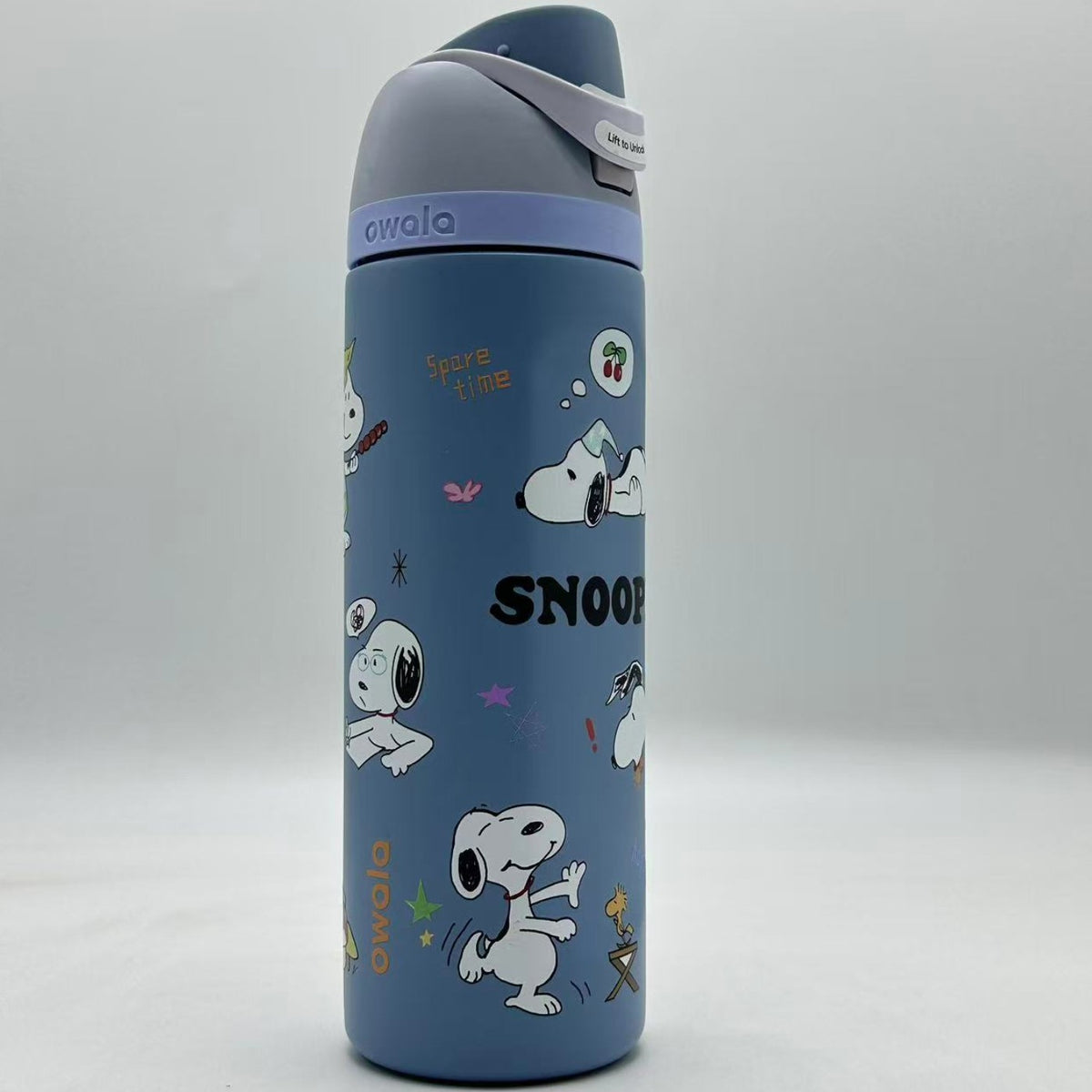 Insulated Stainless Steel Water Bottle 24oz with Leak-Proof Lid - Blue