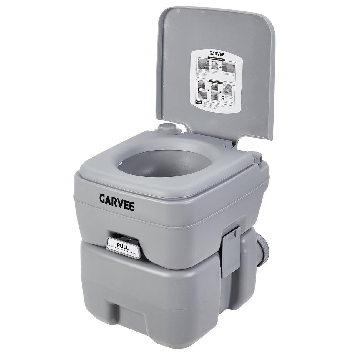 Portable Camping Toilet with 5.3 Gallon Waste Tank & Carry Bag