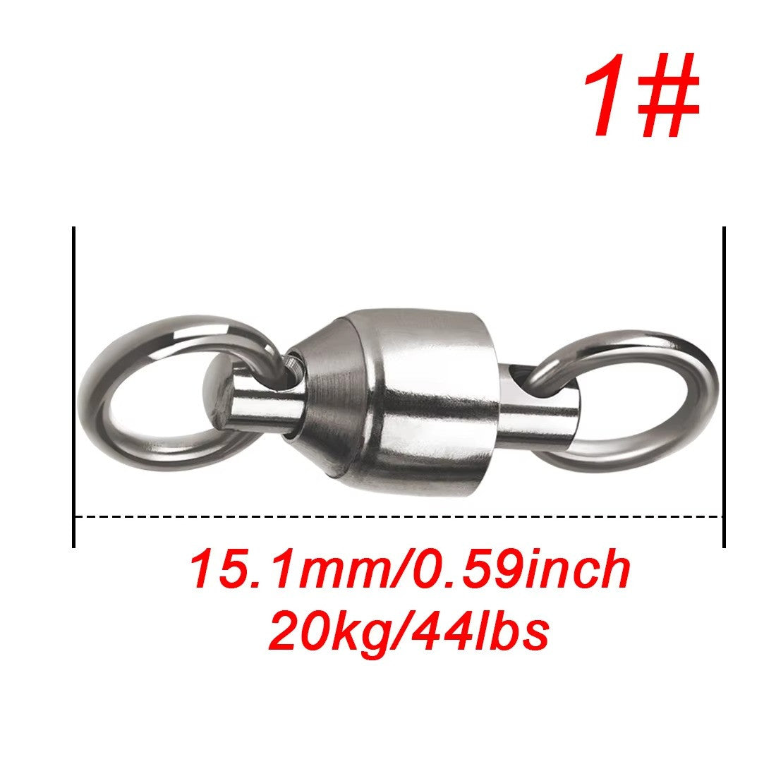 Heavy Duty Ball Bearing Swivel for Fishing Tackle - Marine Saltwater & Freshwater