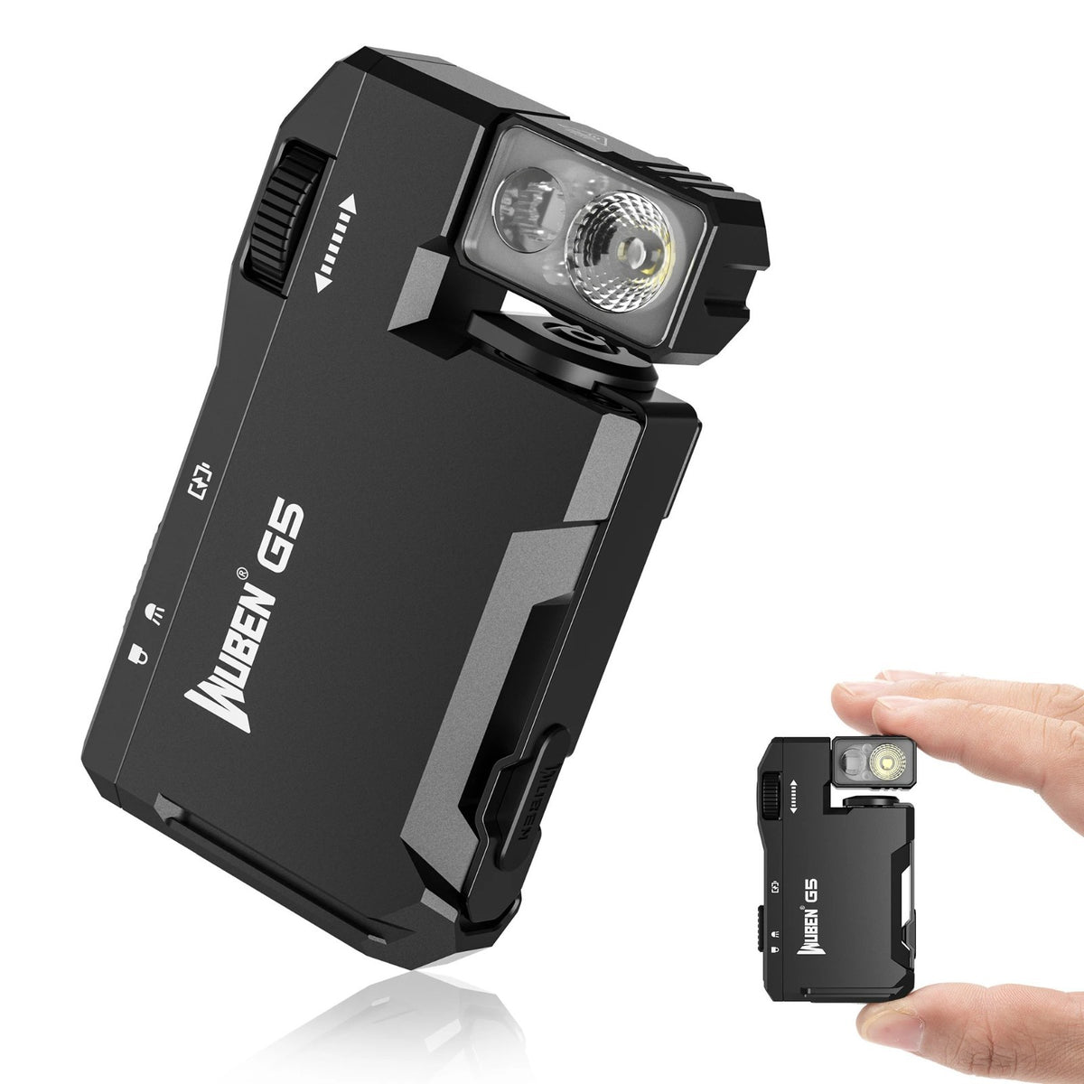 Rechargeable EDC Flashlight with RGB Light and 400 Lumens