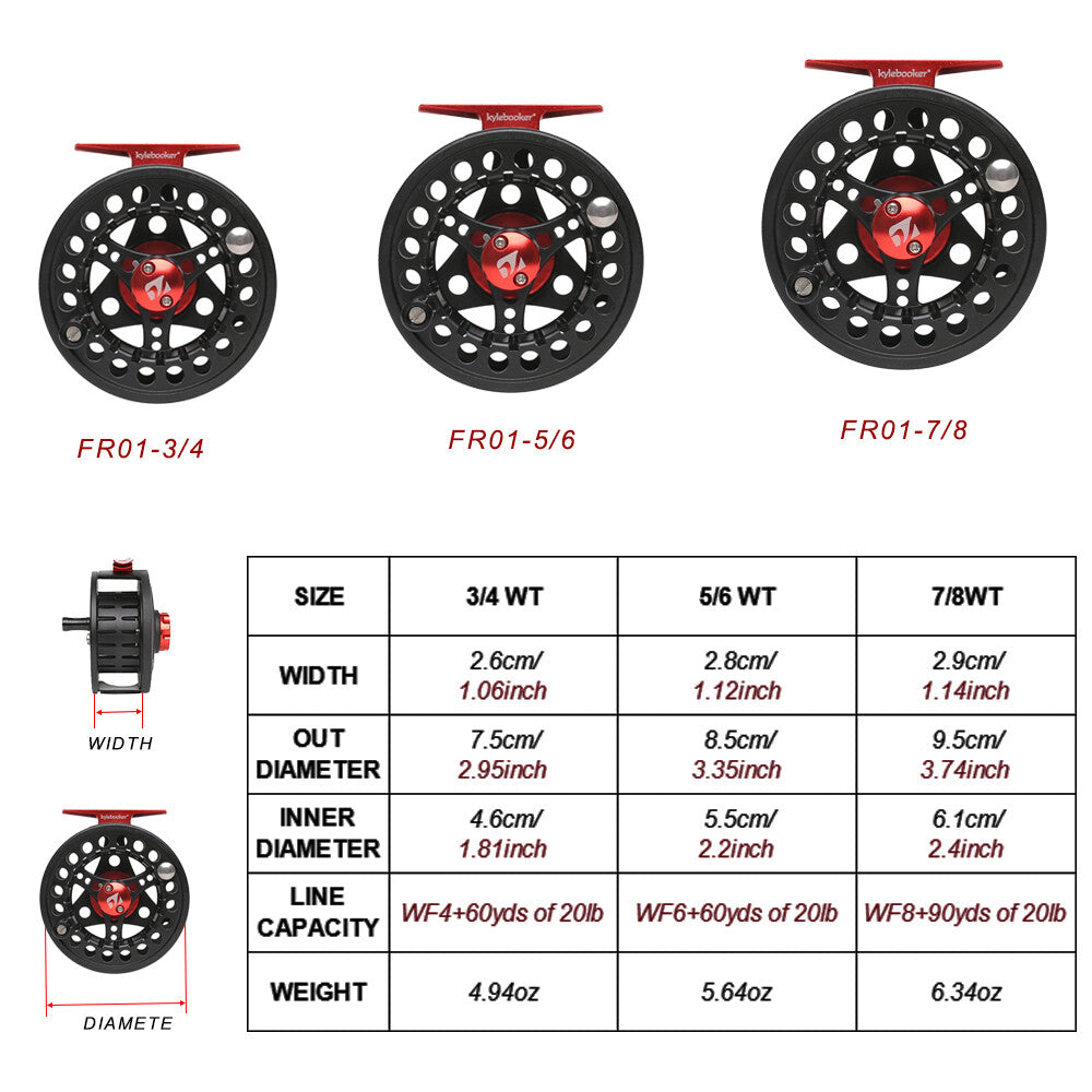 Fly Fishing Rod Reel Combo Kit with Carry Bag - Multiple Sizes & Models
