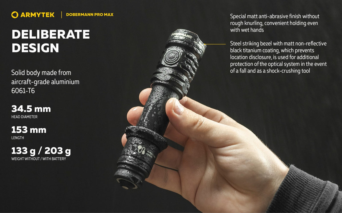High Lumen Tactical Flashlight 3000 Lumens with Battery & Magnet Clip
