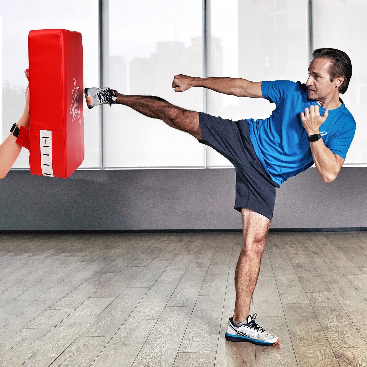 2-in-1 Boxing Punching Mitts and Kick Pads Set for Martial Arts Training