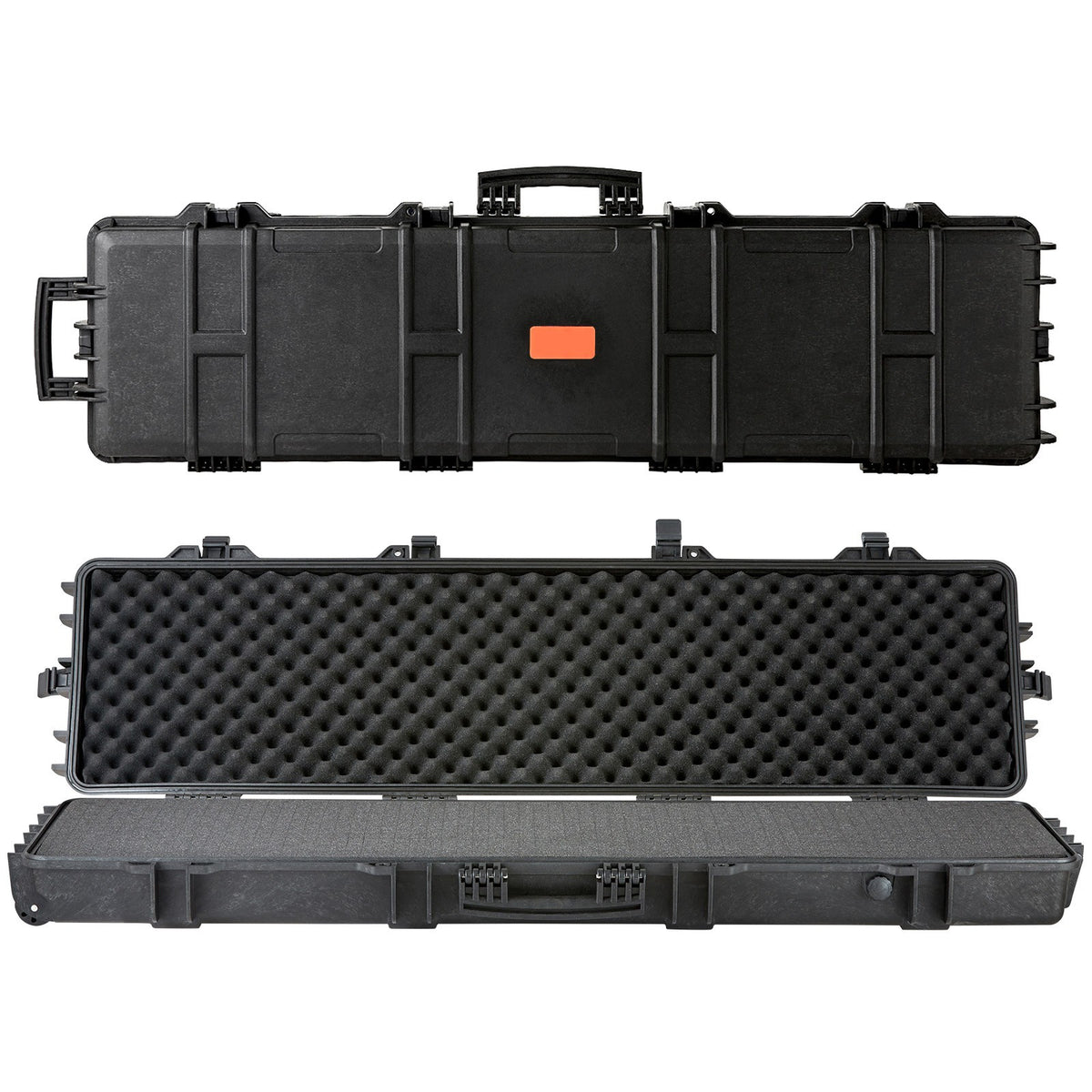 50-Inch Waterproof Rifle Hard Case with Foam Layers & TSA Locks