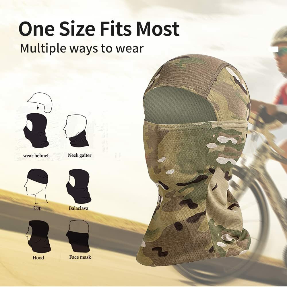 Balaclava Face Mask UV Protection Ski Sun Hood Tactical Camouflage