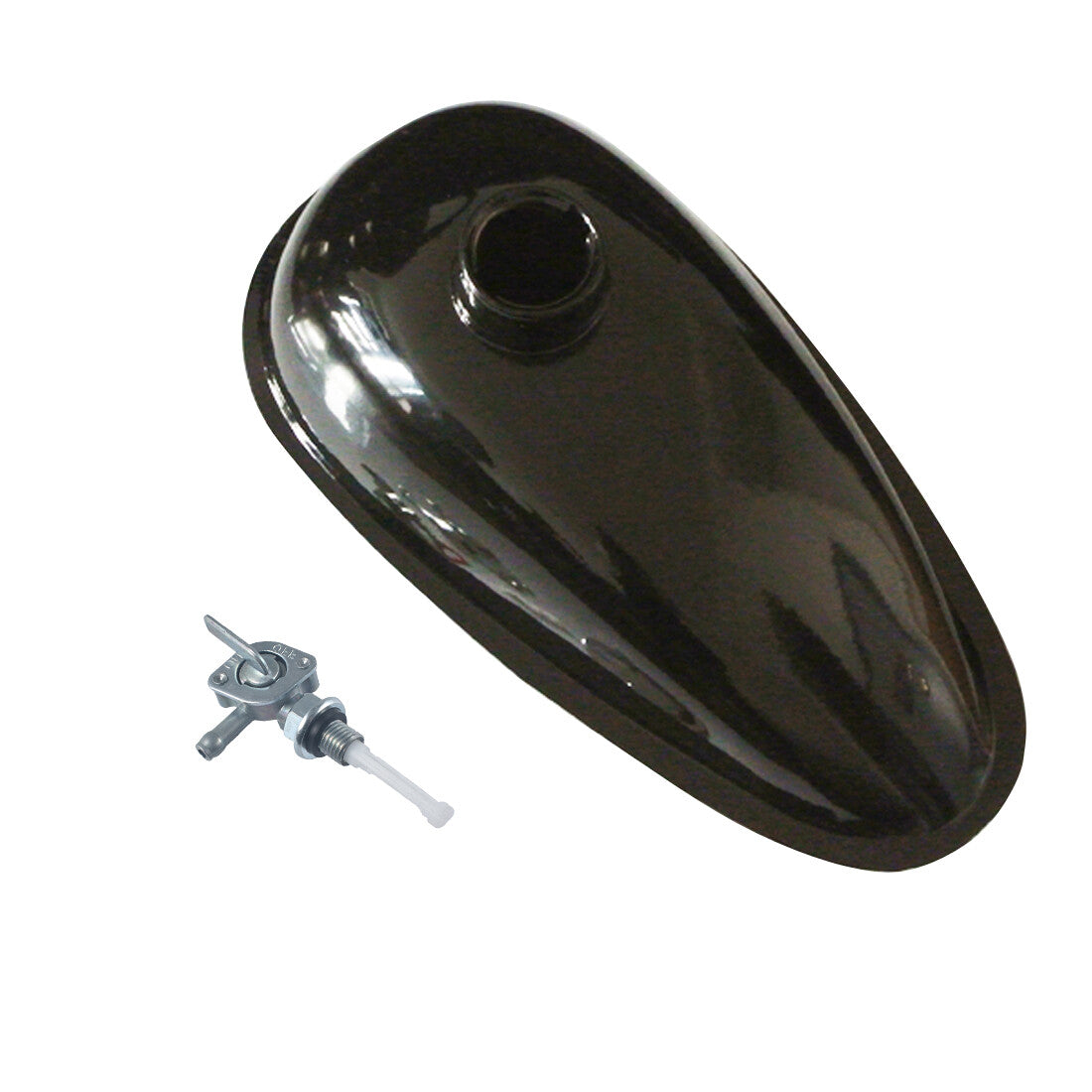 Motorized Bicycle Gas Tank with Cap and Petcock - 2L, 3L, 4L Capacity