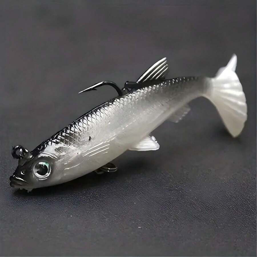 Pre-Rigged Soft Plastic Swimbaits for Freshwater & Saltwater Fishing - Multiple Sizes