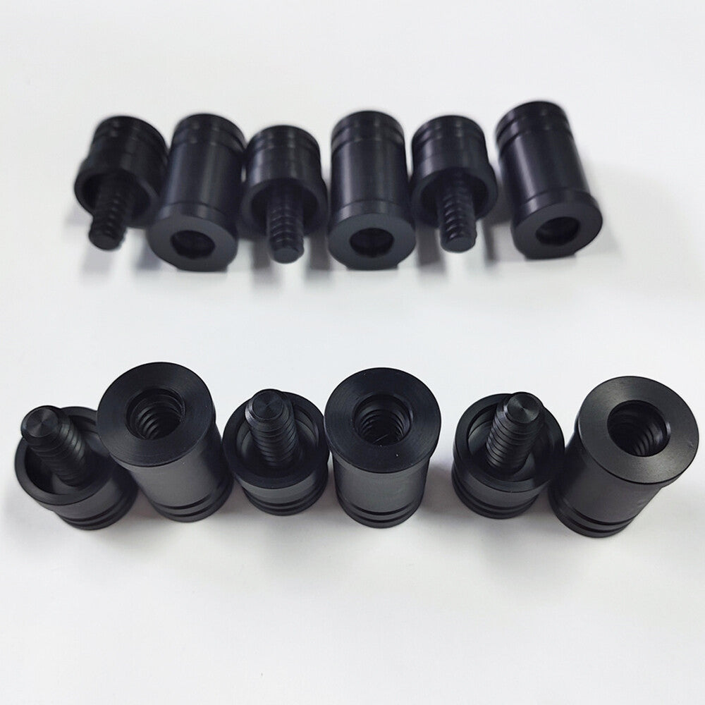 Joint Protectors for Billiard Cues – 3/8 x 10, 5/16 x 14, 5/16 x 18 Sets (Black)