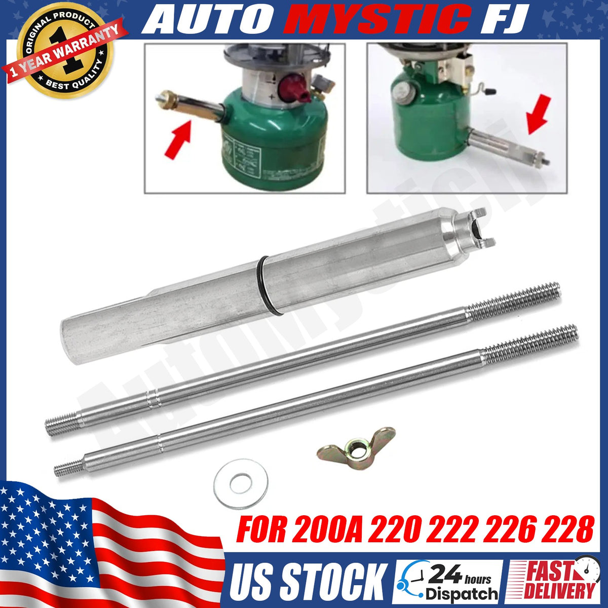 Lantern Stove Check Valve Removal Tool - 316 Stainless Steel for 200A 220 228 Models
