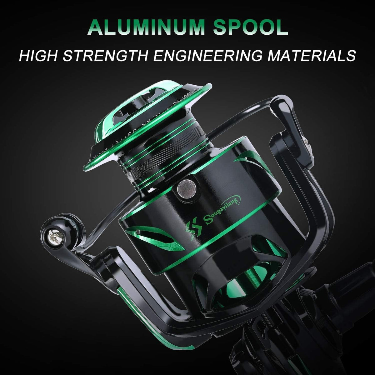 Lightweight Saltwater Spinning Reel with Carbon Fiber Drag and 12+1 Ball Bearings