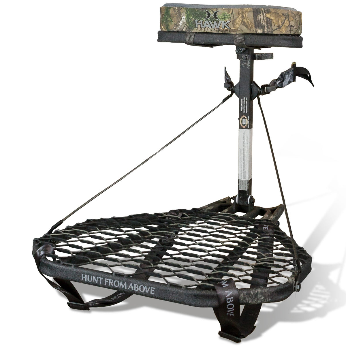 Hawk Mega Combat Hang-On Tree Stand with XL Saddle Platform for Hunting