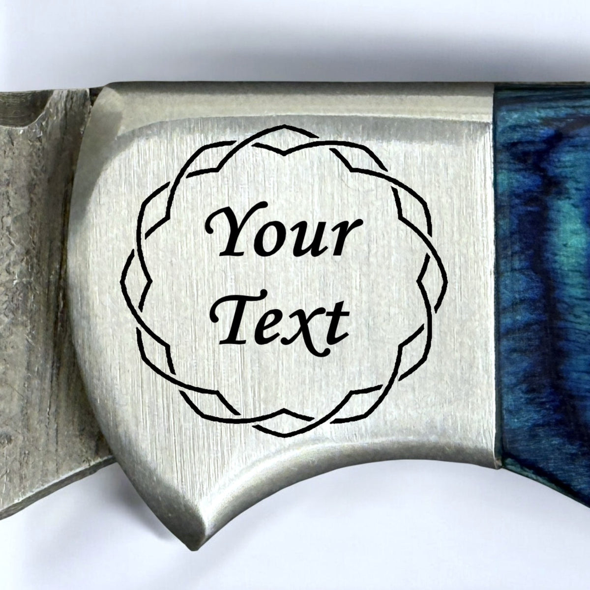 Custom Damascus Folding Knife with Stag Horn & Pakkawood Handle