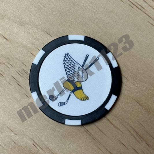 Double Sided Poker Chip Golf Ball Marker for Winged Foot Golf Club