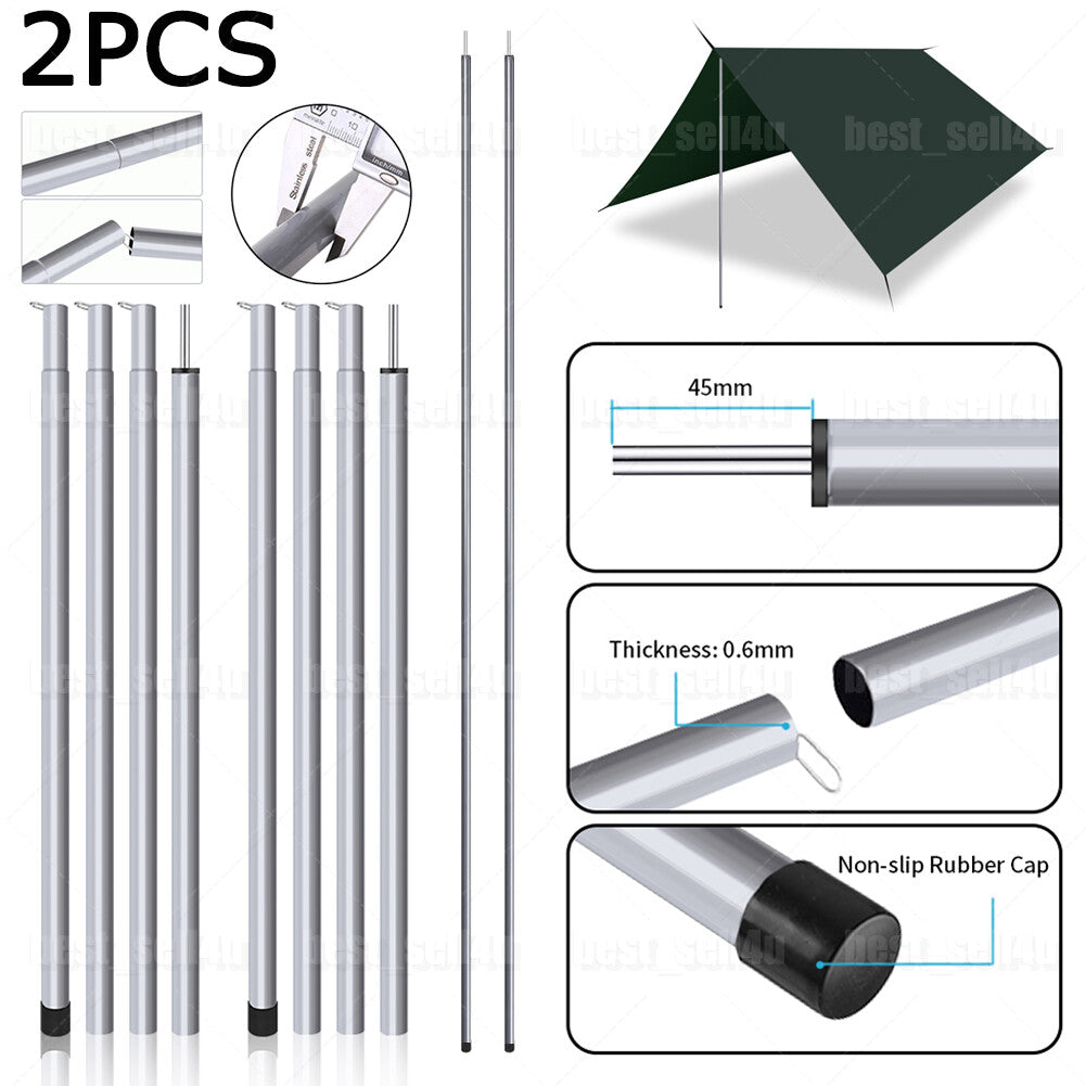 Adjustable Tent Poles Set - Telescopic Canopy Support for Camping & Hiking