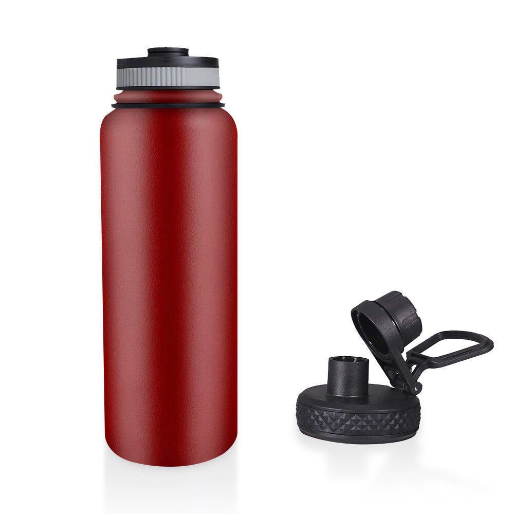 40oz Stainless Steel Vacuum Insulated Water Bottle with Wide Mouth & Leak-Proof Lid