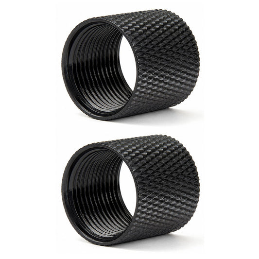 5/8X24 Steel Thread Protector for Rifle Accessories - Black Oxide Knurled