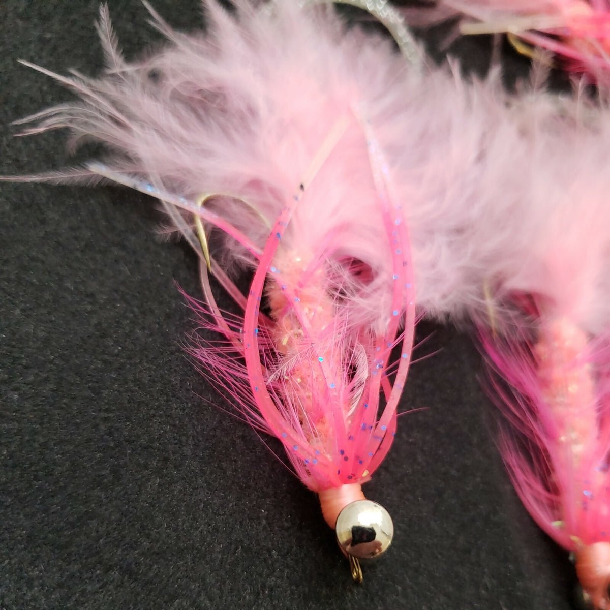 Fishing Flies Rattlebugger Pink Size 6 Artificial Lures - Custom Tied