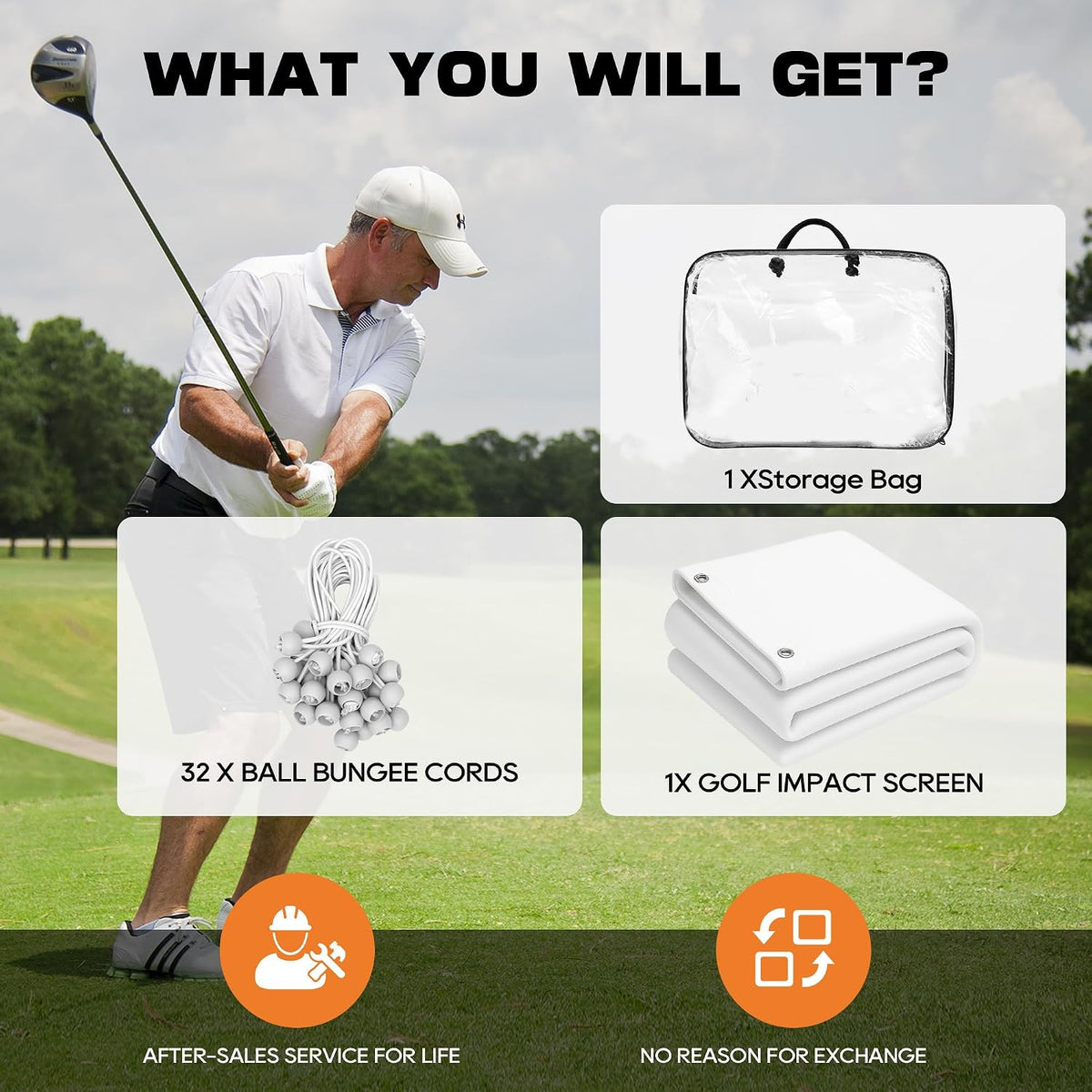 Golf Impact Screen 4mm Thick HD Indoor Outdoor Practice Screen with Reinforced Edges