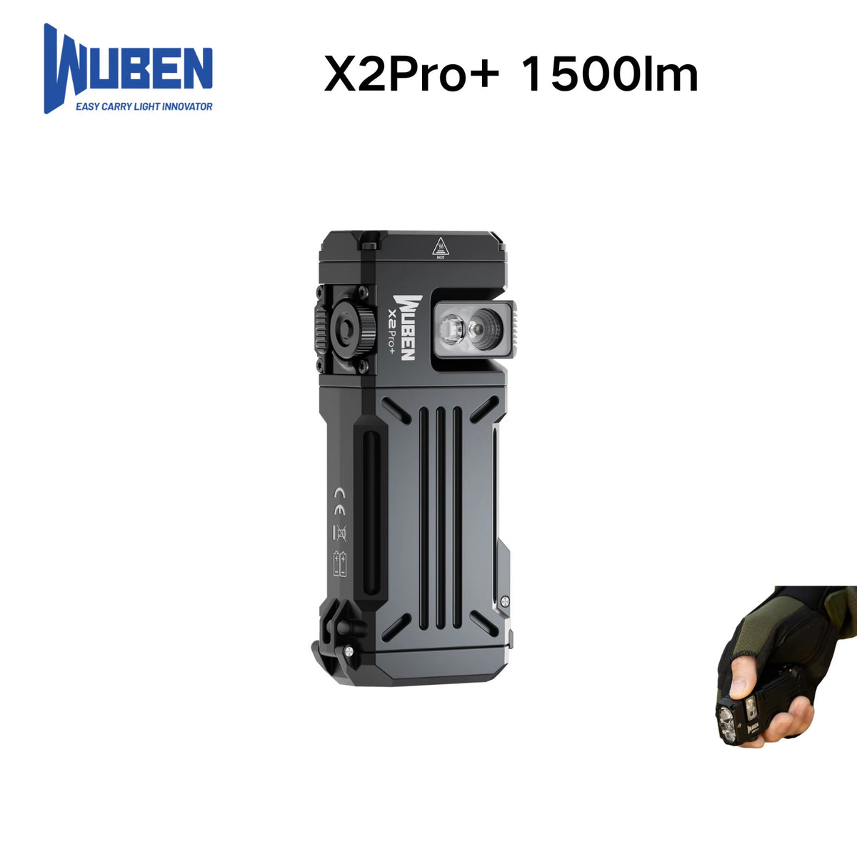 Rechargeable LED Flashlight 1500LM Waterproof Magnetic Emergency Light