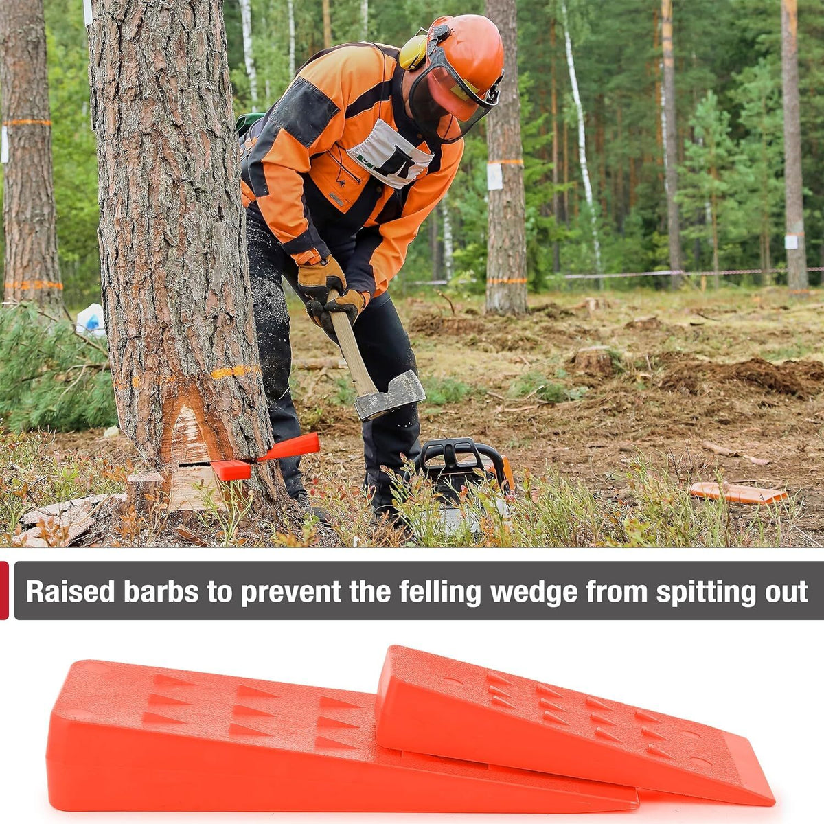 Tree Felling Wedges Set - 4 Pack Heavy-Duty Wood Splitting & Tree Cutting Tools