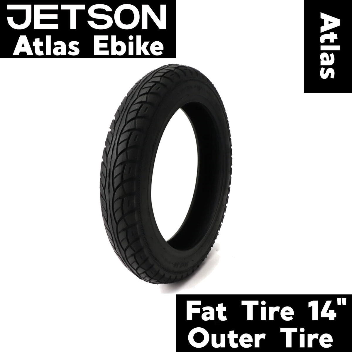14-Inch Fat Tire Inner Tube for Jetson ATLAS eBike - Rear or Front Replacement