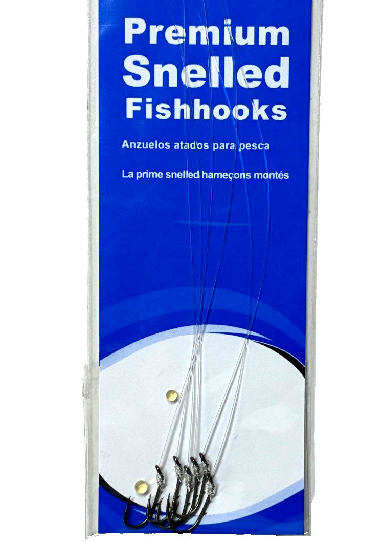 4 Pack Freshwater Fishing Worm Hooks Size 8 Super Snell Bronze
