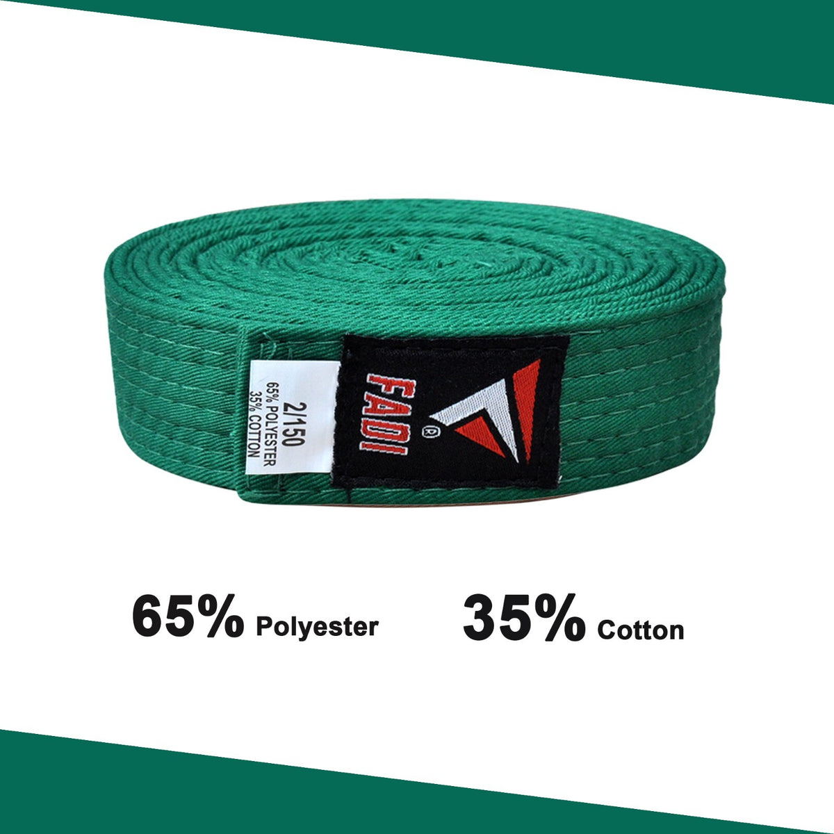Martial Arts Belt for Karate Taekwondo Judo Unisex Kids & Adults - Durable Cotton-Poly Blend