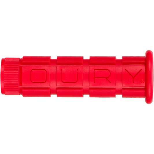 Bike Grips - Red Single Compound MTB & BMX Handlebar Grips 114mm