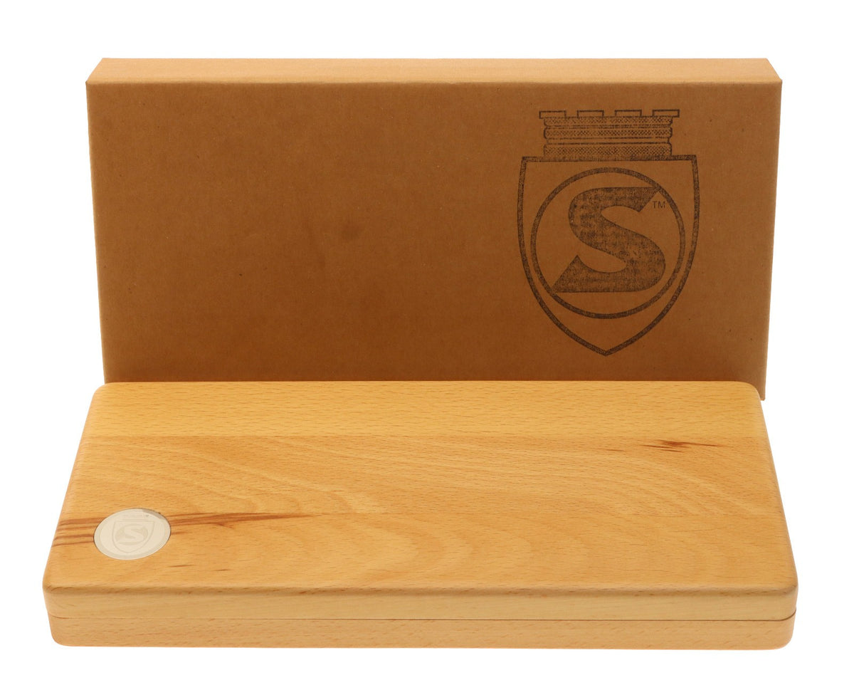 Bicycle Tool Kit with Hex Keys, Torx, and Bits - Wooden Storage Box