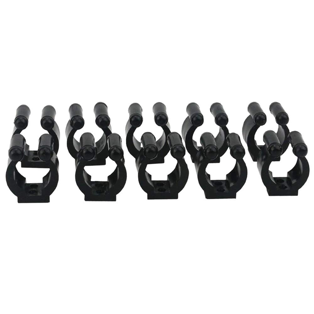 12 Pack Pool Cue Clips for Rack and Rod Holder - Black