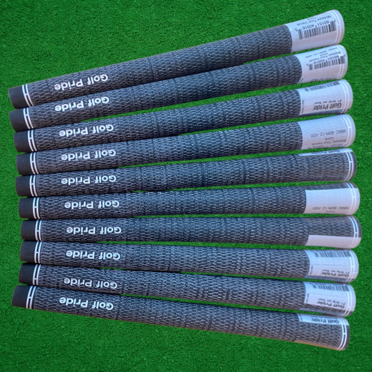 Golf Pride Tour Velvet BCT Cord Golf Club Grips Bundle Set Black - Standard & Ribbed