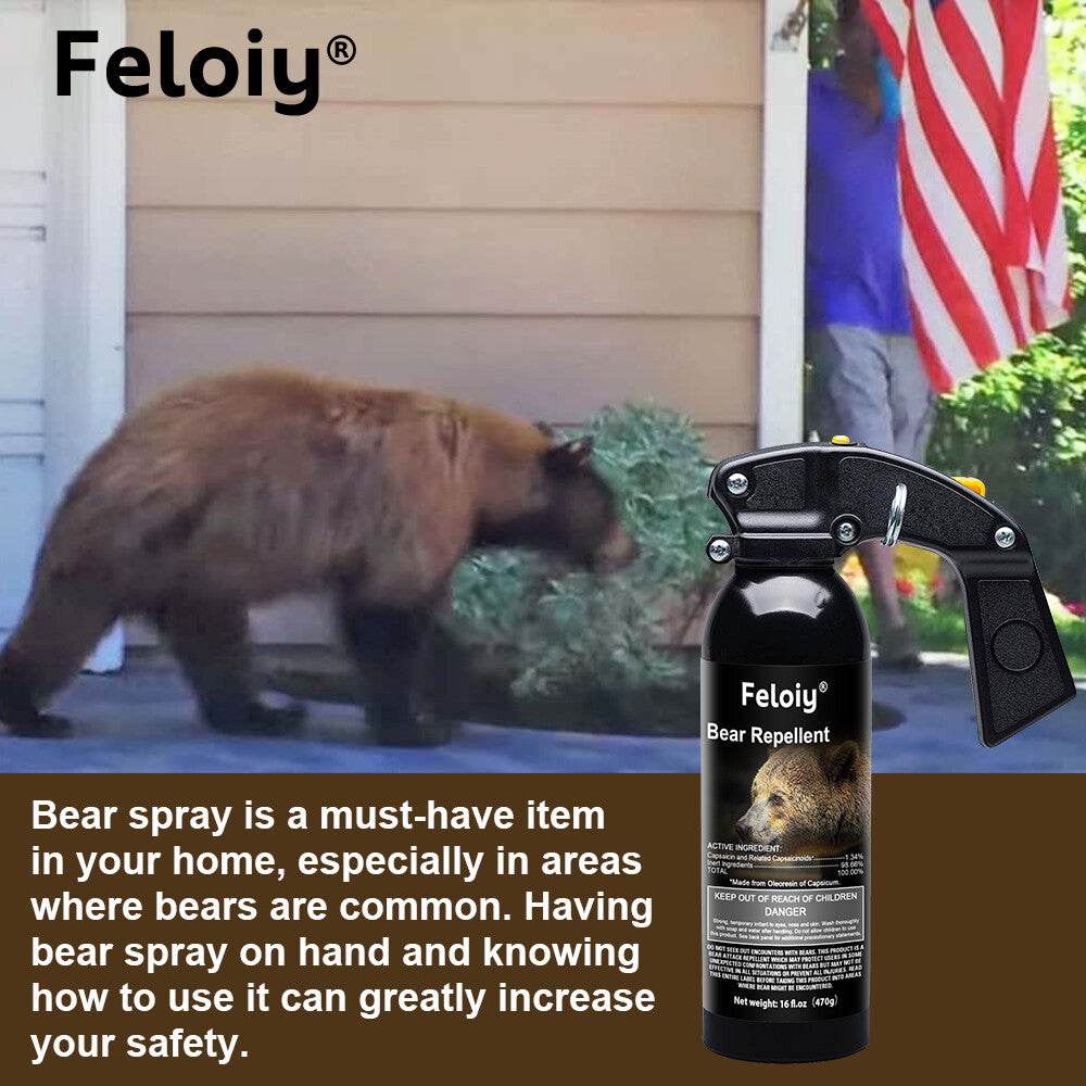 Bear Spray 16 oz - Maximum Strength Self-Defense with Holster