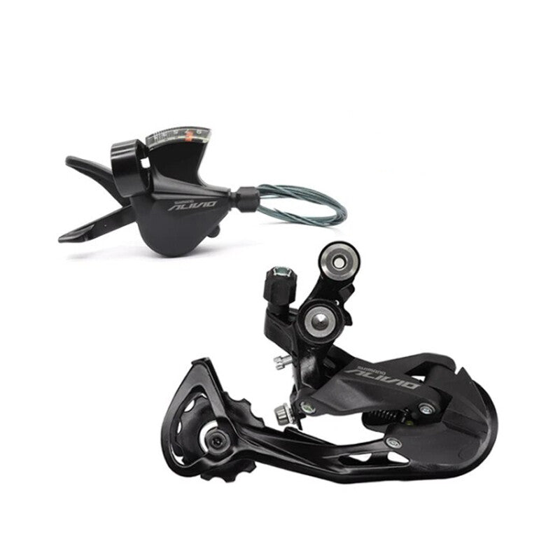 Shimano Alivio 9-Speed MTB Shifter and Rear Derailleur Set - Black