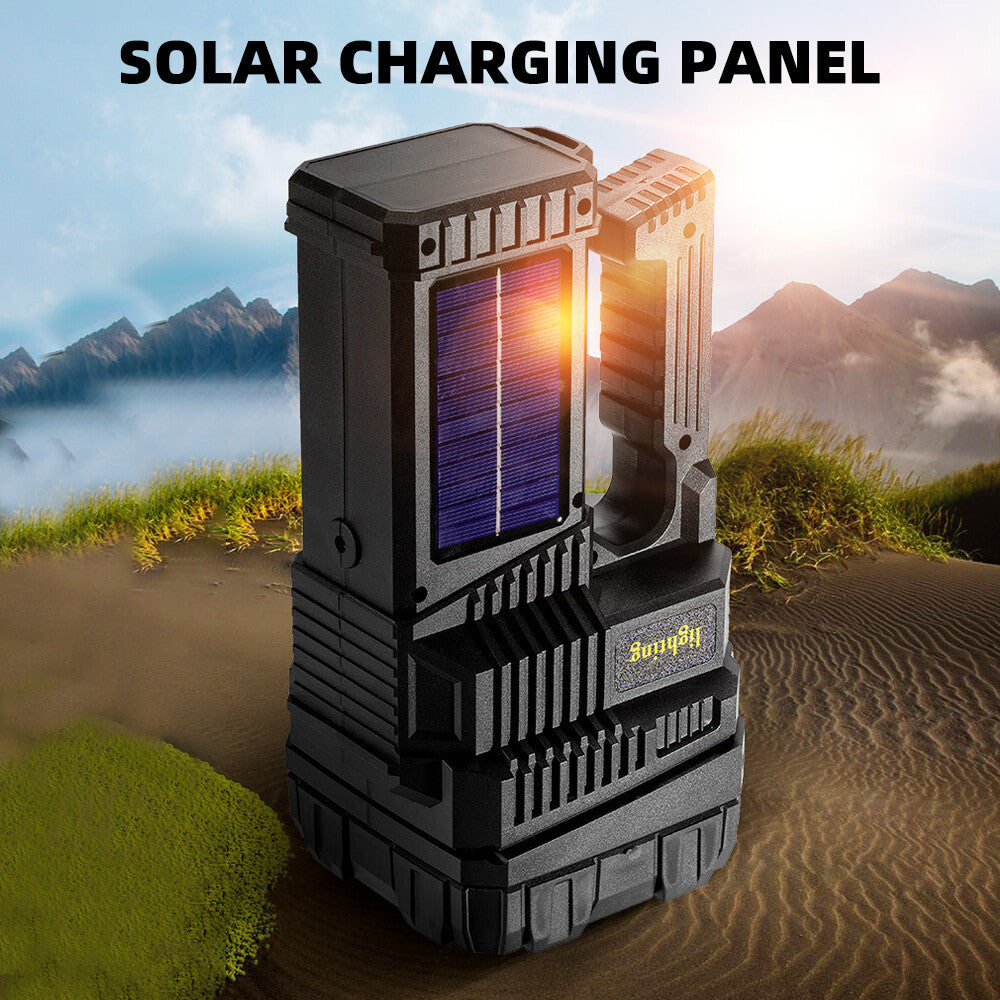 Super Bright 10 Million Lumens Rechargeable Handheld Spotlight with Solar & Power Bank
