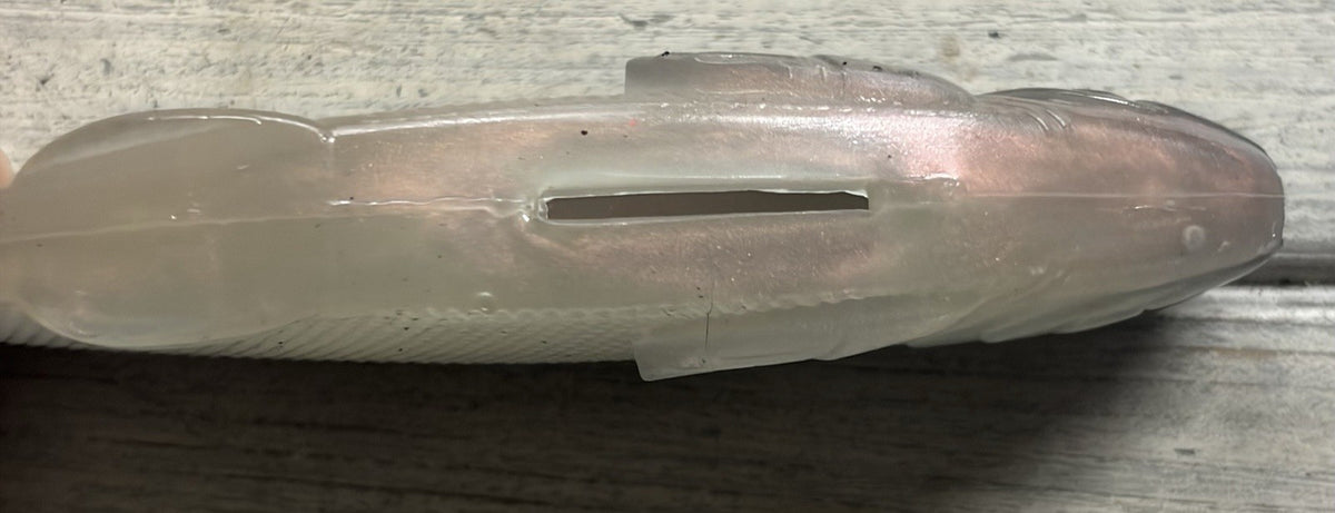 6-Inch Weedless Swimbait Red Ghost Shad Soft Plastic Lure