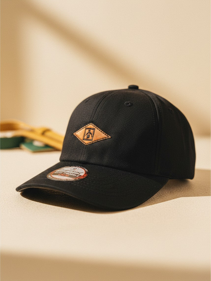 Black Golf Hat Cap for Men and Women - Adjustable Sun Protection