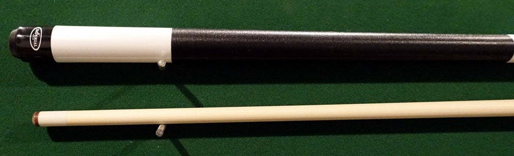 Pool Cue White Pearl Two-Piece with Black Wrap – 13mm Pro Tip