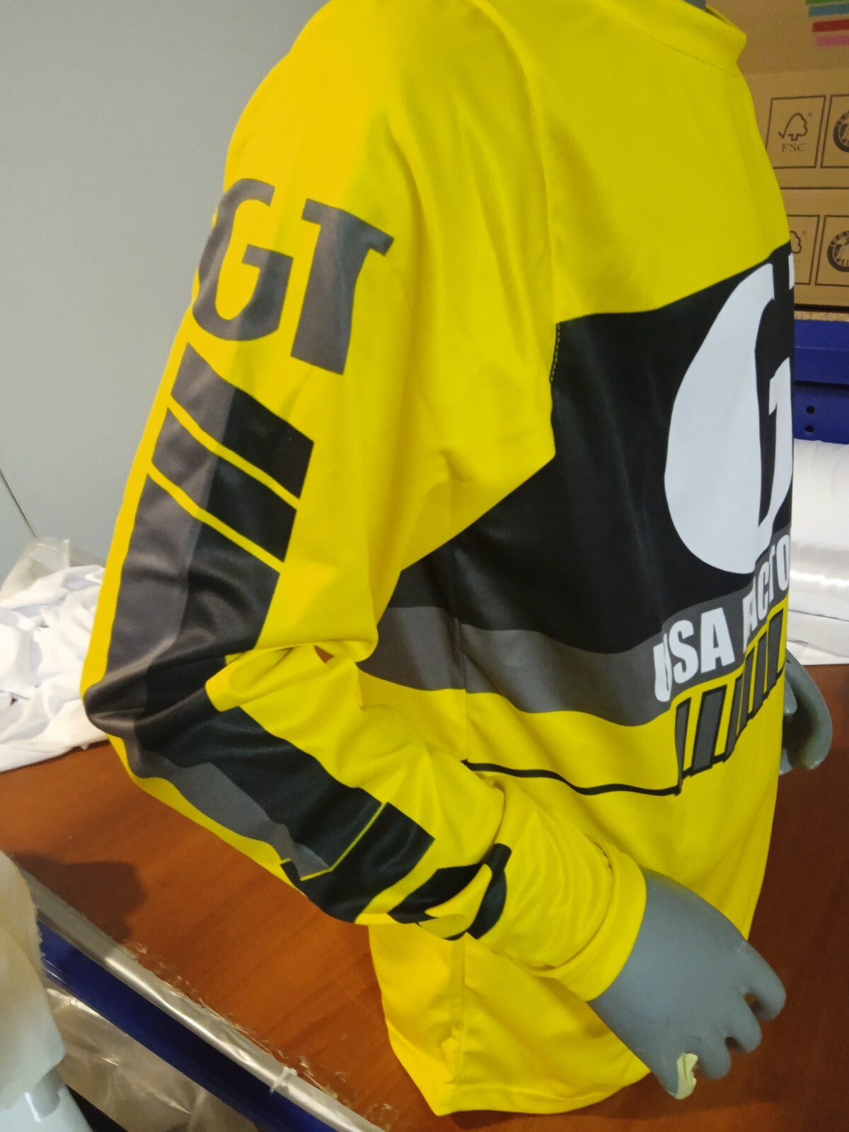 Men's BMX Cycling Jersey - Old School Race Bike Design, Moisture-Wicking, UV Protection XL