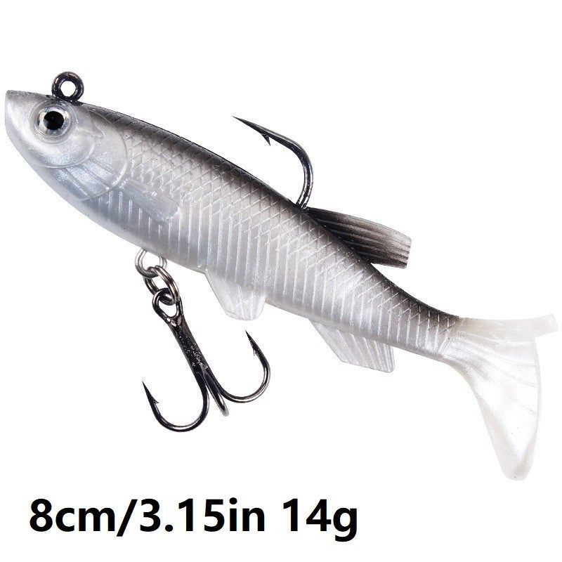 20pcs Soft Plastic Fishing Lures Bait Set Artificial Sinkers