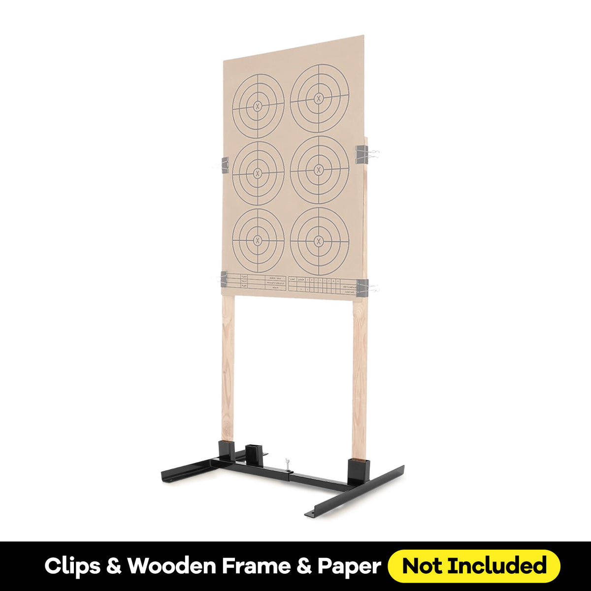 Adjustable Shooting Target Stand Base for Paper and Cardboard Silhouettes