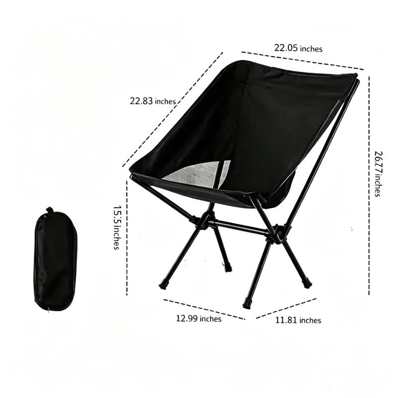 Ultralight Foldable Camping & Beach Chairs with High Back - 1 or 2 Pack