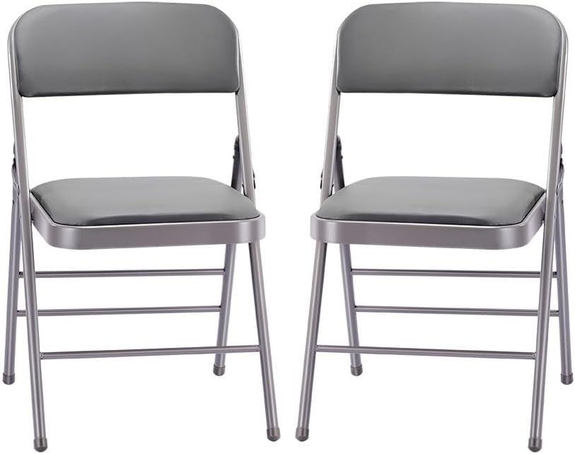 Padded Folding Chairs with Cushions - Metal Frame for Events & Parties