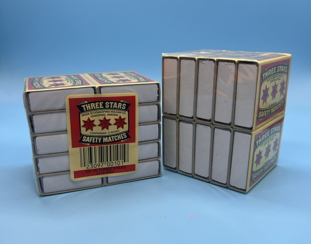 Swedish Camping Safety Matches 2-Pack - 10 Boxes of 32 Matches Each