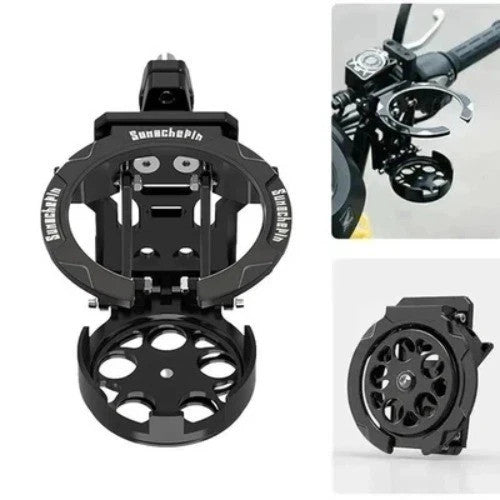 Foldable Motorcycle Cup Holder Adjustable Water Bottle Mount